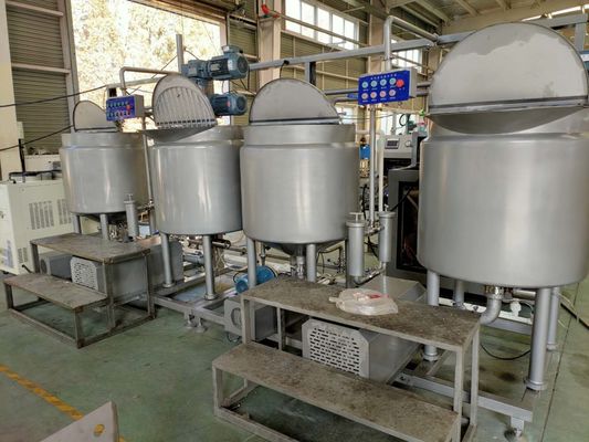 خرید 4 مخلوط کردن خط تولید خط کیک کانتینر با 3.5m × 2.5m × 2.2m ابعاد تولید آنلاین